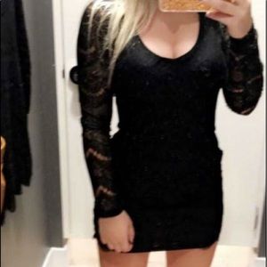 Black lace dress.